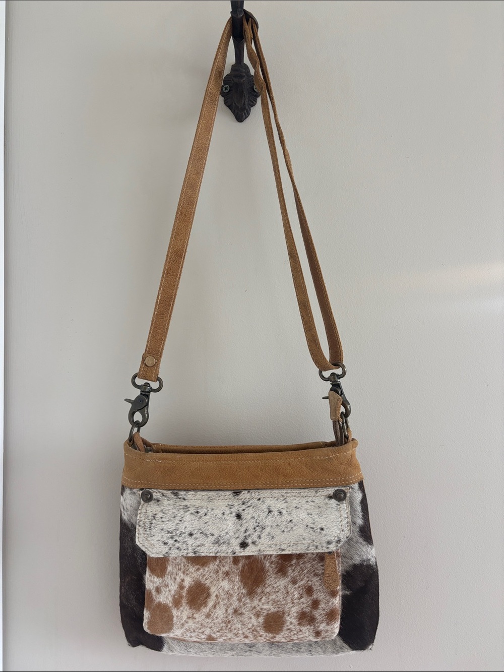 Myra Bag Bygone Leather & Cowhide Crossbody Bag